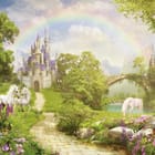 Miniatura fototapety Zamek z Tęczą w Bajkowej Krainie