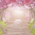 Miniatura fototapety Ścieżka w kwitnącym lesie