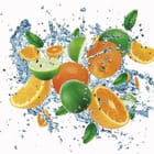 Miniatura fototapety Cytrusy w rozpryskach wody