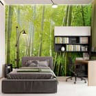 Miniatura fototapety Spokojny las bambusowy we wnętrzu pokoju nastolatka