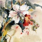 Miniatura fototapety Kwiaty i gałązki w akwareli