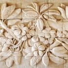 Miniatura fototapety Kwiatowy Relief w Beżach