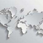 Miniatura fototapety Mapa świata w formie wycinanki