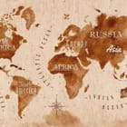 Miniatura fototapety Mapa świata w stylu vintage