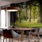 Miniatura fototapety Las o świcie wśród drzew we wnętrzu kuchni