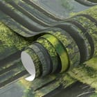 Miniatura fototapety Las o świcie z promieniami słońca fragment #1