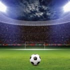 Miniatura fototapety Piłka nożna na stadionie nocą