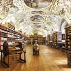 Miniatura fototapety Biblioteka z freskami i regałami