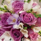 Miniatura fototapety Bukiet różowych róż i białych kwiatów