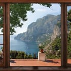 Miniatura fototapety Widok na morze przez okno