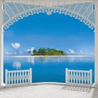 Miniatura fototapety Widok na tropikalną wyspę z tarasu