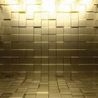 Miniatura fototapety Ściana z metalowych kostek 3D