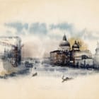 Miniatura fototapety Kanał z zabudowaniami i kopułami