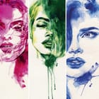 Miniatura fototapety Abstrakcyjne portrety kobiet