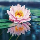 Miniatura fototapety Różowy kwiat lilii wodnej