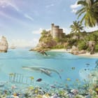 Miniatura fototapety Krajobraz morski z zamkiem