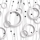 Miniatura fototapety Białe Okręgi na Cienkich Liniach