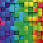 Miniatura fototapety Kolorowe Sześcienne Bloki 3D
