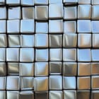 Miniatura fototapety Metaliczne sześcienne bloki 3D