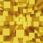 Miniatura fototapety Żółte geometryczne bryły 3D