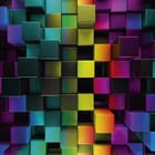 Miniatura fototapety Kolorowe sześcienne bloki 3D