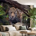Miniatura fototapety Jaguar w naturalnym otoczeniu - aranżacja w przedpokoju