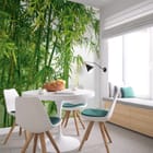 Miniatura fototapety Zielony las bambusowy we wnętrzu kuchni