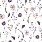 Miniatura fototapety Kwiatowy wzór na białym tle