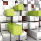 Miniatura fototapety Geometryczne Bloki 3D w Kolorze