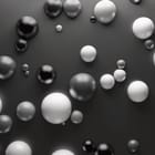 Miniatura fototapety Czarno-białe kule na tle