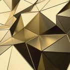 Miniatura fototapety Geometryczne Złote Kształty 3D