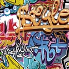 Miniatura fototapety Kolorowe graffiti z napisem