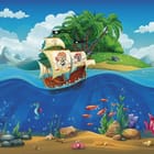 Miniatura fototapety Piracki Statek na Morzu