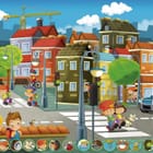 Miniatura fototapety Dzieci na przejściu w bajkowym świecie