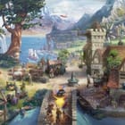 Miniatura fototapety Średniowieczne miasteczko z mostem