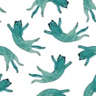 Miniatura fototapety Niebieskie koty na białym tle