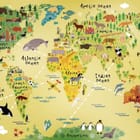 Miniatura fototapety Mapa świata dla dzieci