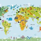 Miniatura fototapety Mapa świata dla dzieci