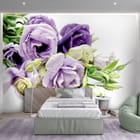 Miniatura fototapety Bukiet Fioletowych Kwiatów we wnętrzu pokoju nastolatka