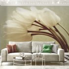 Miniatura fototapety Bukiet białych tulipanów we wnętrzu salonu