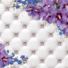 Miniatura fototapety Fioletowe kwiaty na białym tle