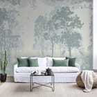 Miniatura fototapety Mglisty las z ptakami we wnętrzu salonu