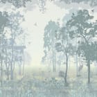 Miniatura fototapety Mglisty las z ptakami