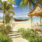 Miniatura fototapety Altana na plaży z palmami