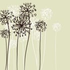 Miniatura fototapety Stylizowane dmuchawce na tle