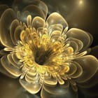 Miniatura fototapety Abstrakcyjny kwiat z żółtymi płatkami