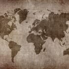 Miniatura fototapety Stara mapa świata na płótnie