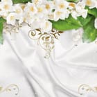 Miniatura fototapety Białe kwiaty i zielone liście