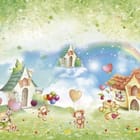 Miniatura fototapety Bajkowe domki wśród drzew