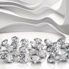 Miniatura fototapety Diamenty na białym tle